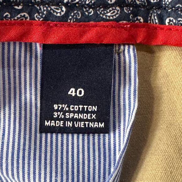 Cremieux SZ 40 Soho Slim Fit Chino Shorts Pocket Zip-Fly Stretch Tapered Leg Tan - Picture 9 of 10